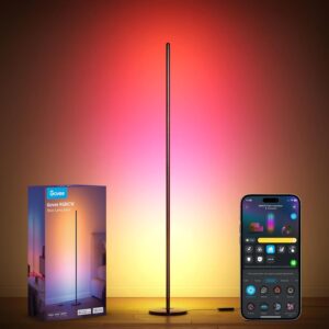 Govee RGBIC Floor Lamp Basic - 1000 Lumen LED Corner Lamp with Music Sync - Smart Color Changing Standing Lamp for Bedroom Living Room Alexa Compatible