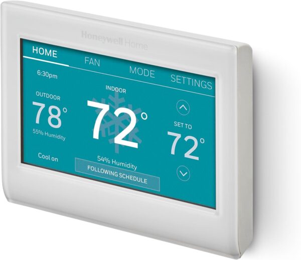 Honeywell Home Smart Color Wi-Fi Thermostat - ENERGY STAR Programmable Touch Screen with Alexa Compatibility - C-Wire Required