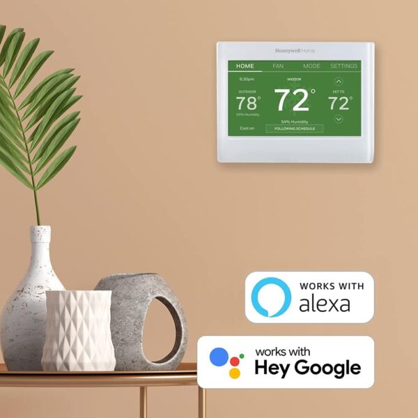Honeywell Home Smart Color Wi-Fi Thermostat - ENERGY STAR Programmable Touch Screen with Alexa Compatibility - C-Wire Required - Image 3