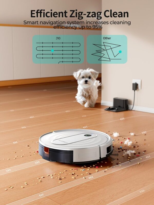 Robot Vacuum and Mop J10 - 4000Pa Suction with App Control - 3-in-1 Smart Cleaner for Pet Hair Carpet Hard Floor Alexa Compatible - Image 6