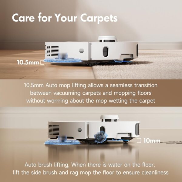 Mova P10 Pro Ultra Robot Vacuum and Mop - 13000Pa Suction with Hot Water Auto Wash & Dry - 360° Obstacle Avoidance Smart Cleaning Robot - Image 5
