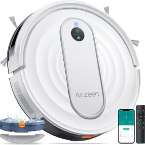 Robot Vacuum and Mop J10 - 4000Pa Suction with App Control - 3-in-1 Smart Cleaner for Pet Hair Carpet Hard Floor Alexa Compatible