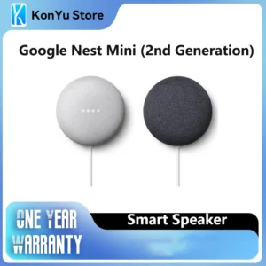 Google Nest Mini 2nd Gen Smart Speaker - Google Assistant Voice Control - Compact WiFi Speaker with Two-Way Audio