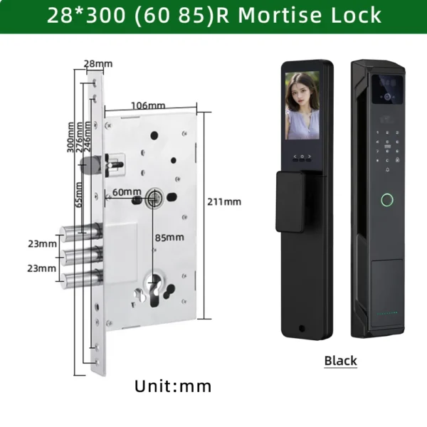 CDOK P85 Tuya WiFi Smart Lock - Face Palm Vein Fingerprint Lock with Video Camera Remote Unlock Intercom - 7 Unlock Methods - Image 10