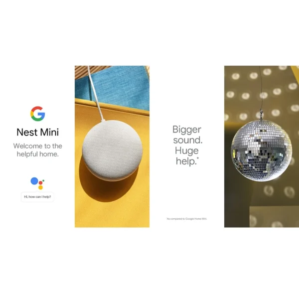 Google Nest Mini 2nd Gen Smart Speaker - Google Assistant Voice Control - Compact WiFi Speaker with Two-Way Audio - Image 4