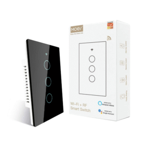 MOES 1-3-Gang WiFi Smart Switch - 2.4GHz Touch Wall Switch with RF Remote - Neutral Wire Required - Alexa Google Home Compatible
