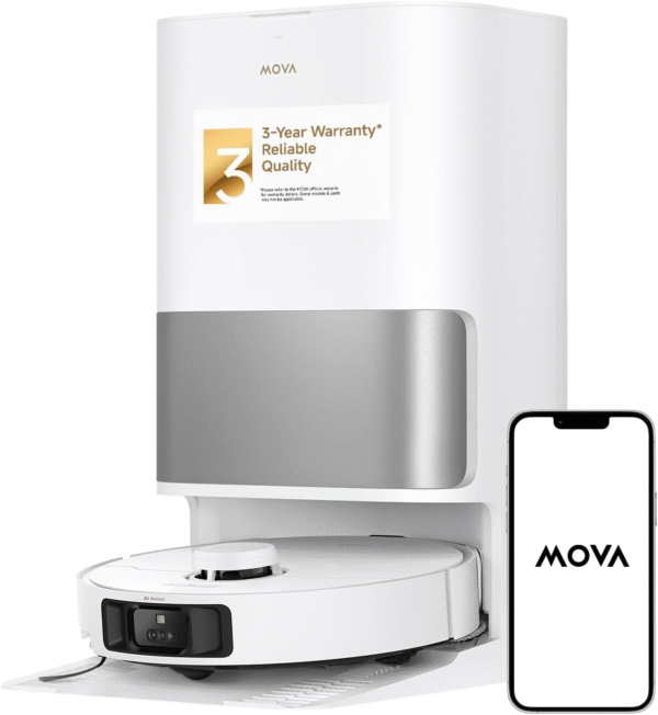 Mova P10 Pro Ultra Robot Vacuum and Mop - 13000Pa Suction with Hot Water Auto Wash & Dry - 360° Obstacle Avoidance Smart Cleaning Robot