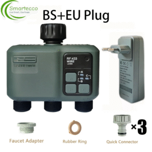 Tuya RF433 WiFi Water Timer - 3-Zone Digital Irrigation System with Mist Mode - Smart Garden Sprinkler Timer for Outdoor Use