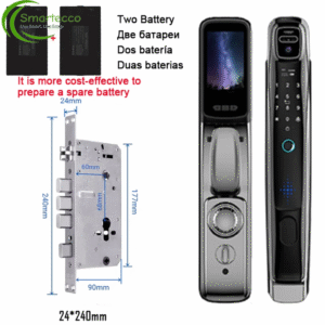 WiFi Tuya Smart Door Lock - Face Recognition with Camera Video Call - Voice Intercom Digital Lock with APP Control - Aluminum Alloy